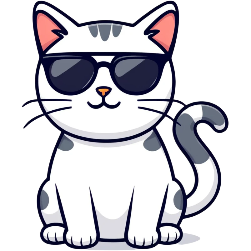 Cat with sunglasses emoji