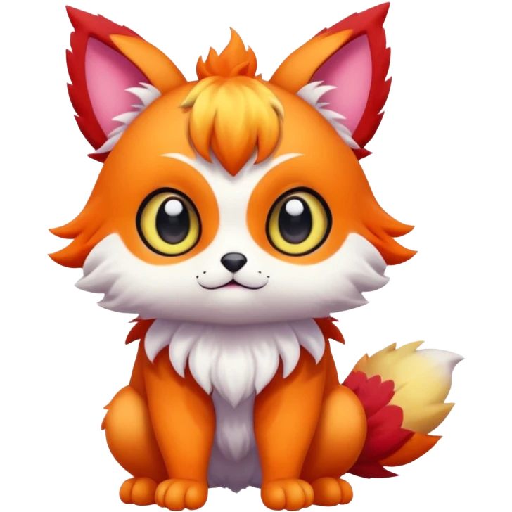 Cute cartoonic anime-Fantasy-Fakémon-creature (full body) emoji