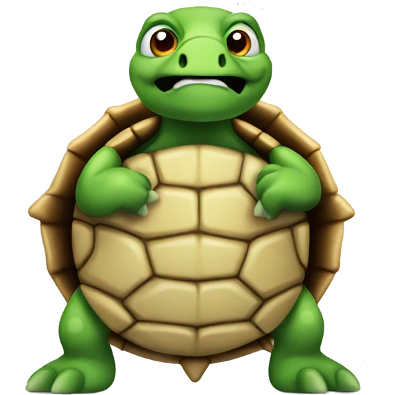 Hungry Angry turtle emoji
