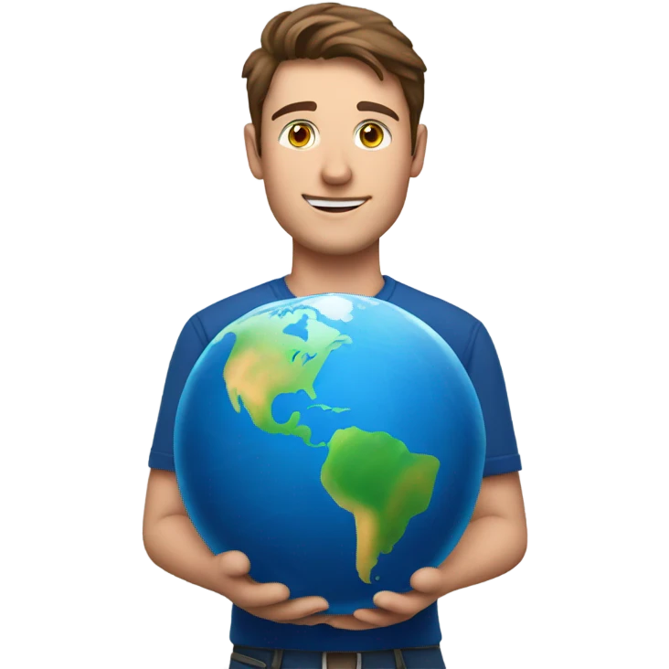 Josh Allen holding earth emoji