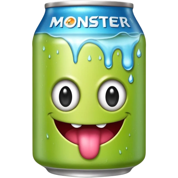 Crea un emoji de una lata de monster blanca de la bebida energética  emoji