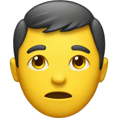 Yellow emoji head shake diagonally  emoji