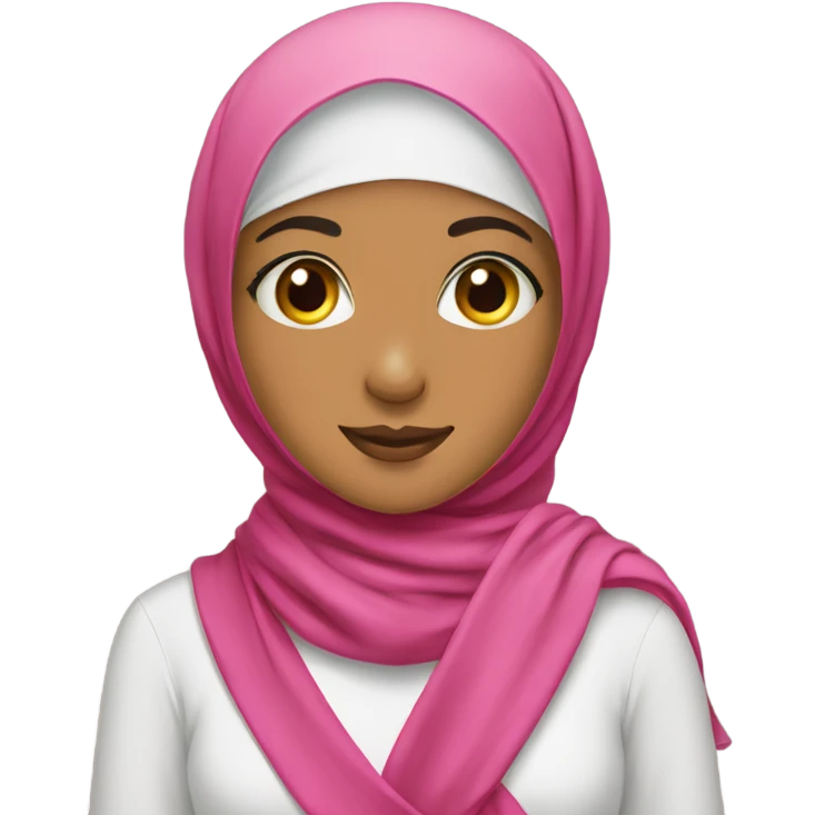 Hijabi girl with ribbon emoji