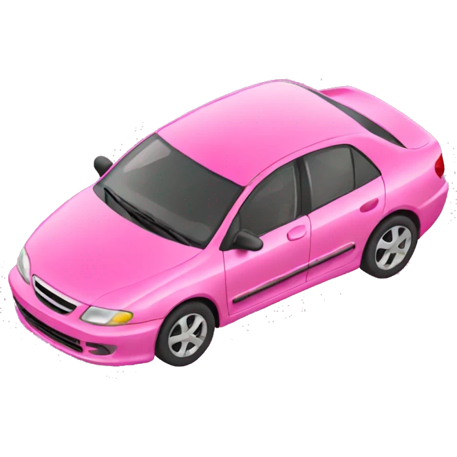 pink car  emoji