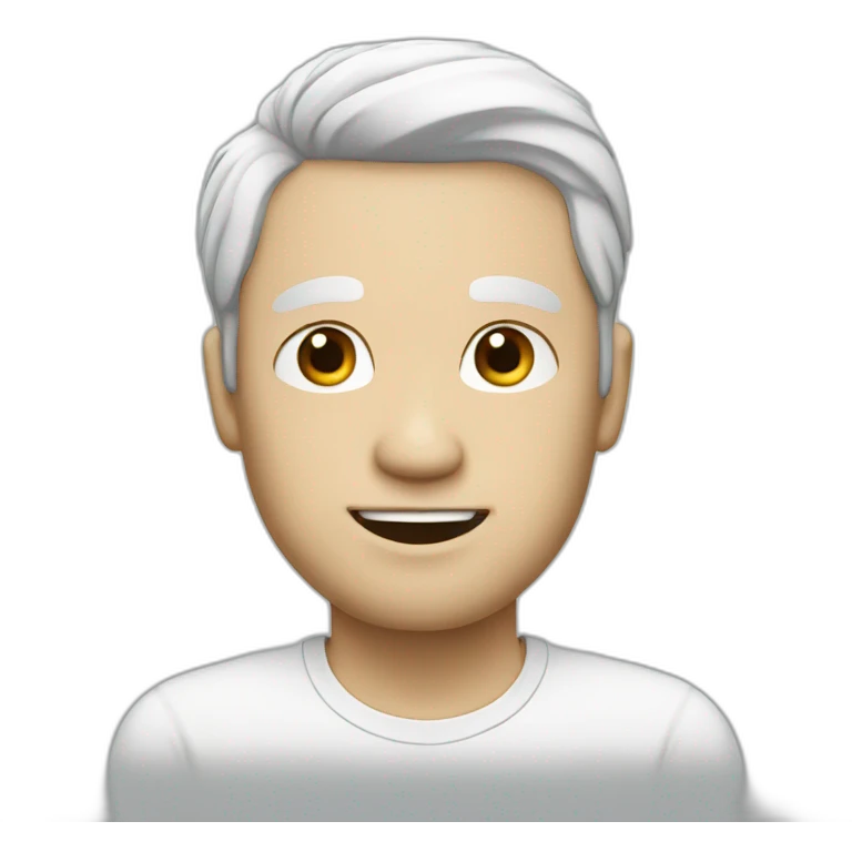 company man with white skin and black hair emoji