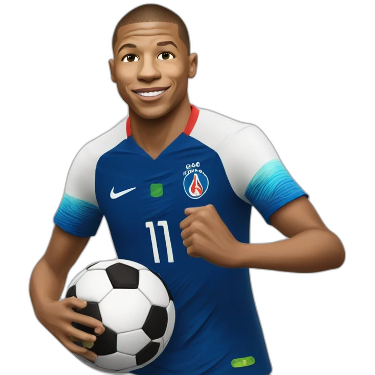 Mbappe soulevant la Coupe du monde emoji