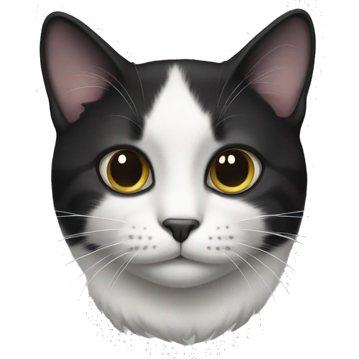 Black and white cat emoji