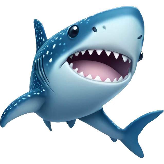 Cute whale shark emoji
