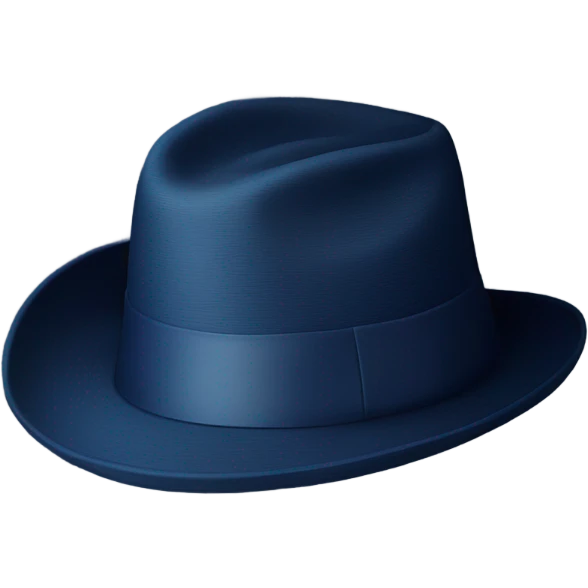 Darl blue hat emoji