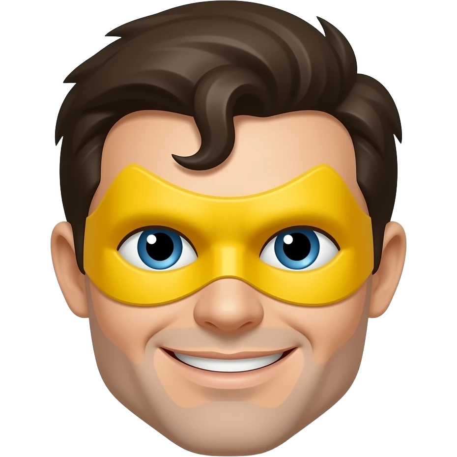 Hero face yellow smiely emoji