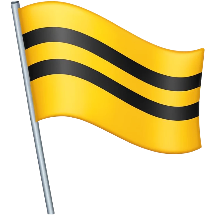 Create 2 yellow lined and 1 black lined flag emoji and put black line between yellow lines emoji