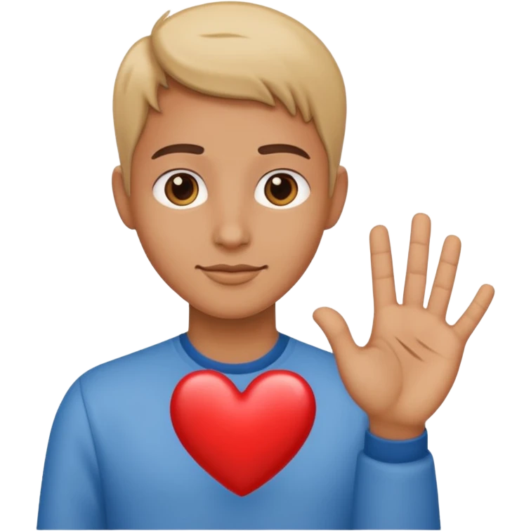 Heart hand emoji