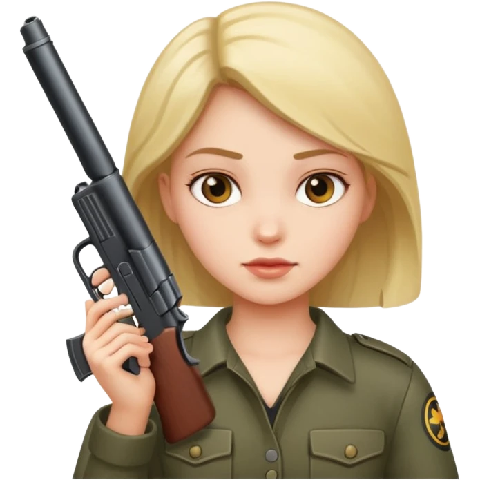 girl with gun emoji