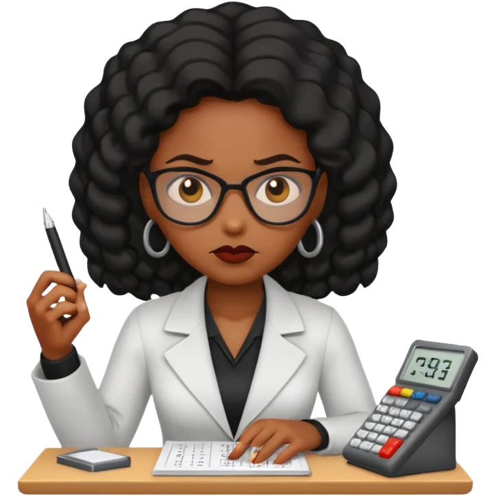 Evil genius black woman  emoji