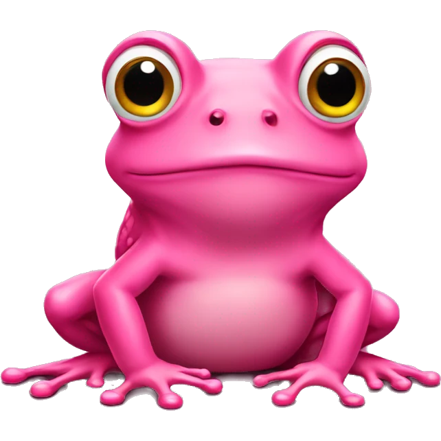 Pink frog emoji