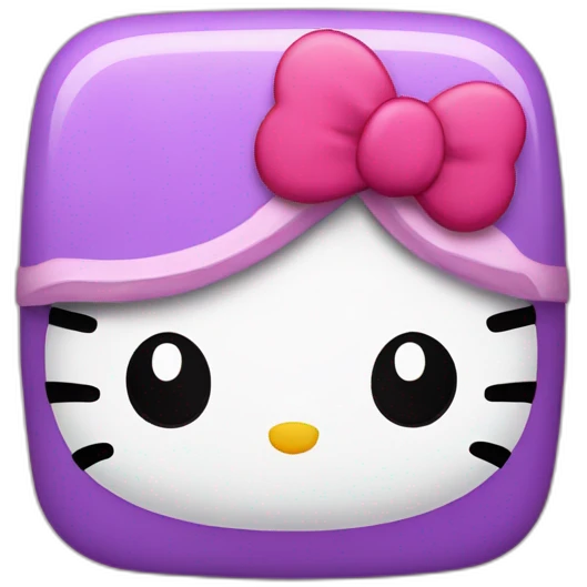 Hello kitty contenta dice buenos días emoji