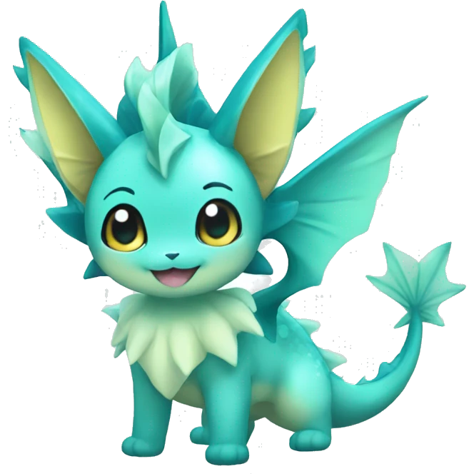 Kawaii Vaporeon full body emoji