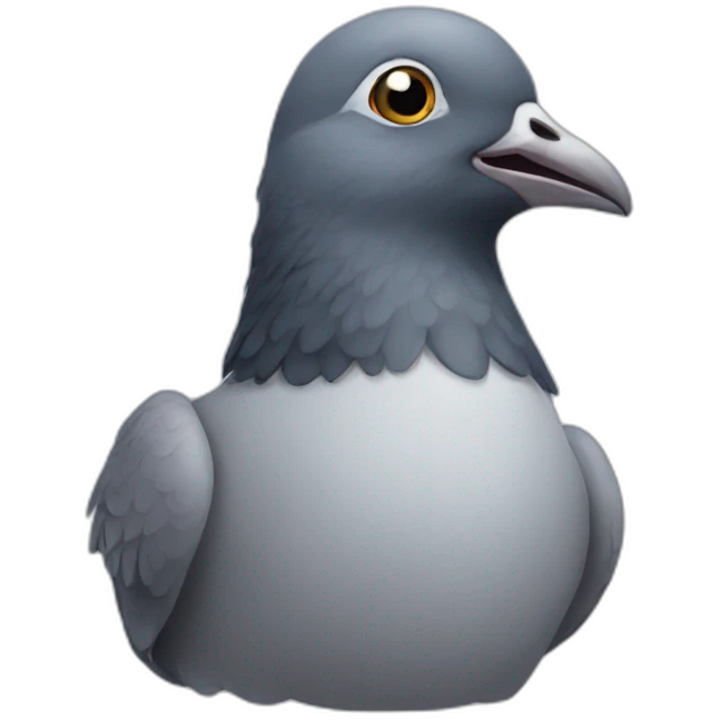 Pigeon with a big beard emoji