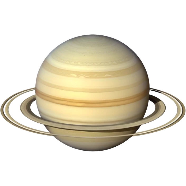 Saturn is a round planet realistically emoji