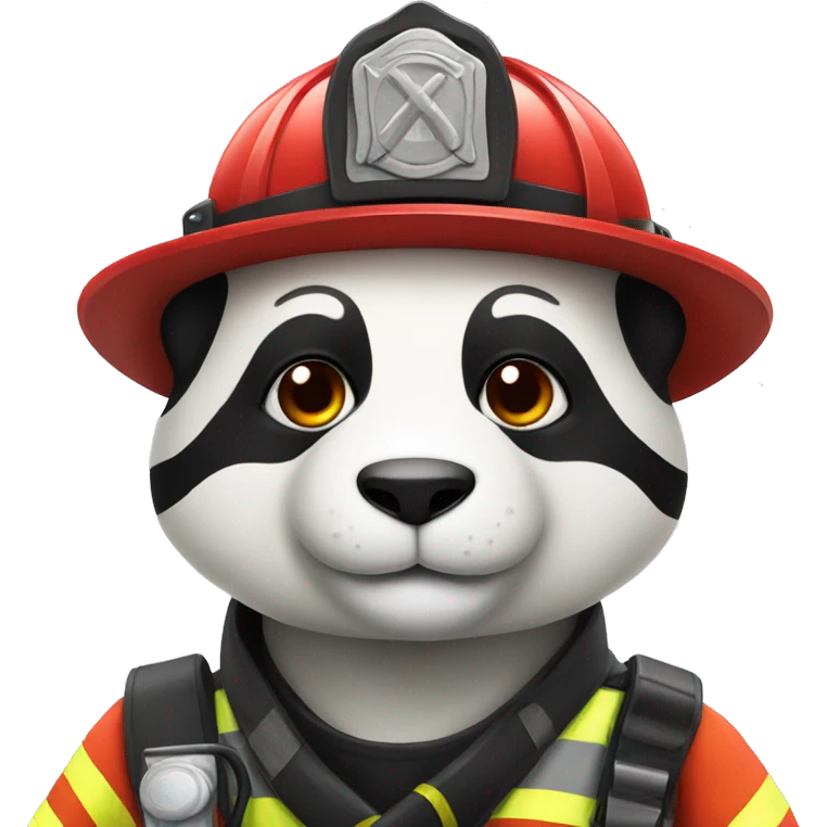 Firefighter panda emoji