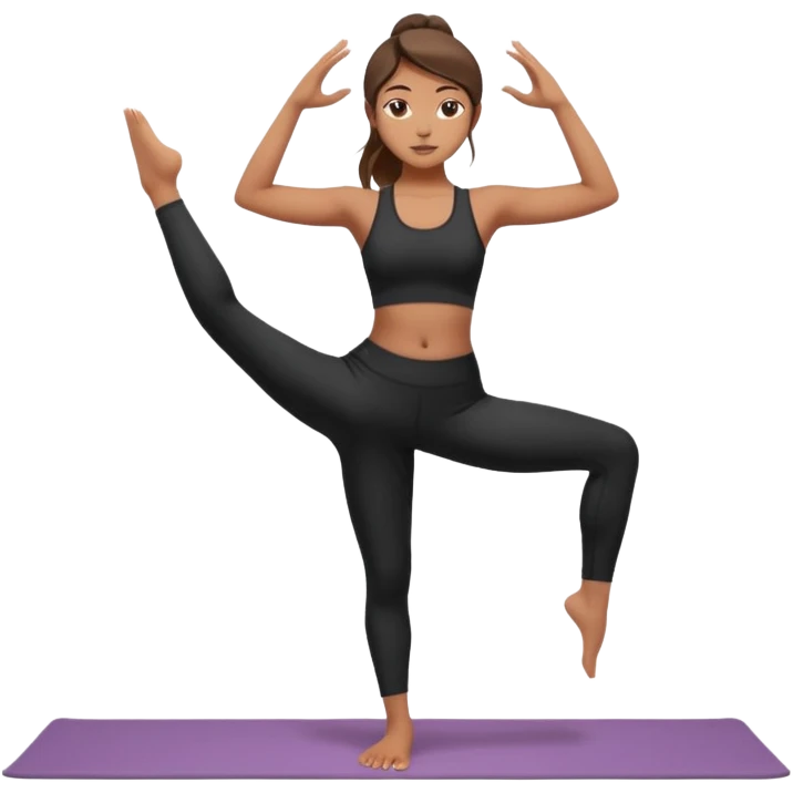 girl doing yoga in leggings emoji