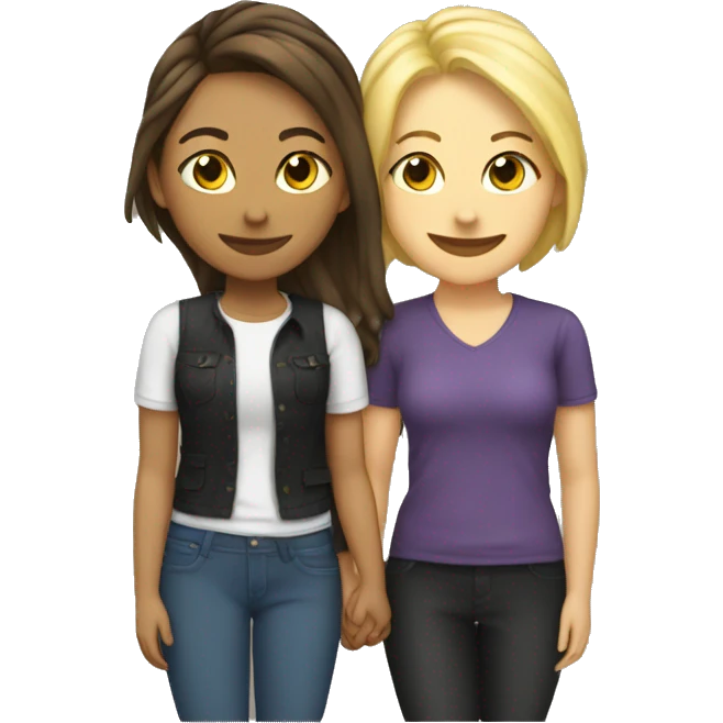 me and you lesbian love emoji