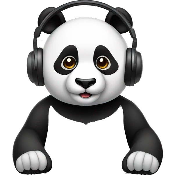 Panda wearing headsets  emoji