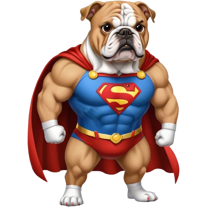 bulldog ingles superman emoji