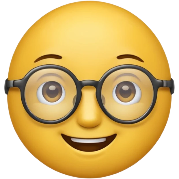 yellow emoji in glasses emoji