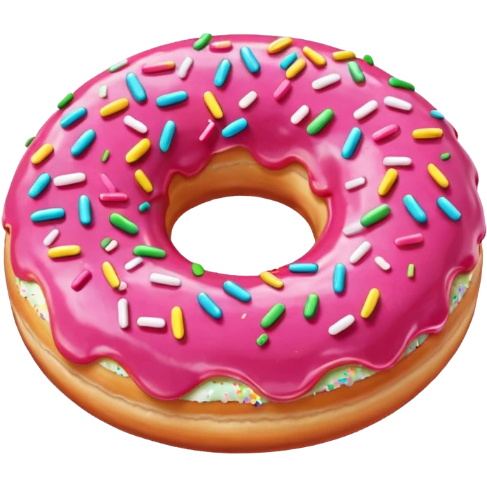 Donut, rose avec des vermicelles emoji