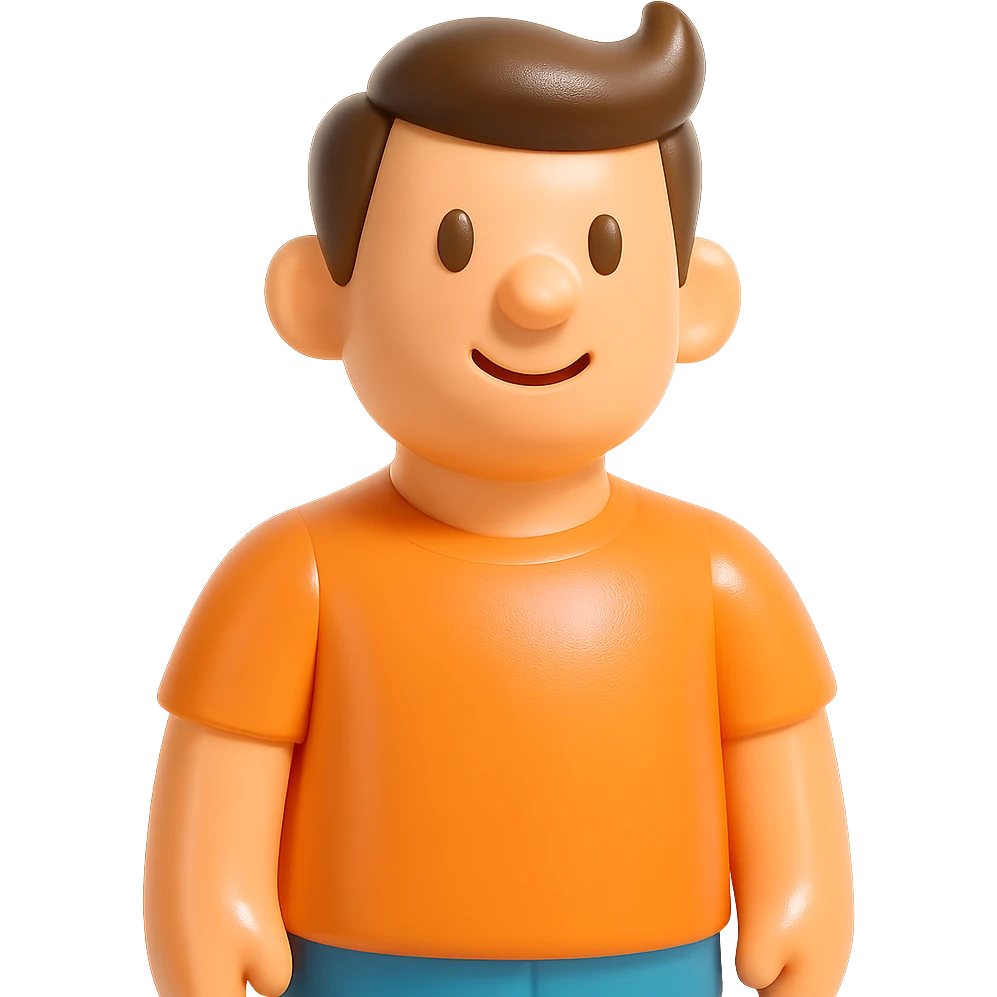 a man with an orange t-shirt emoji