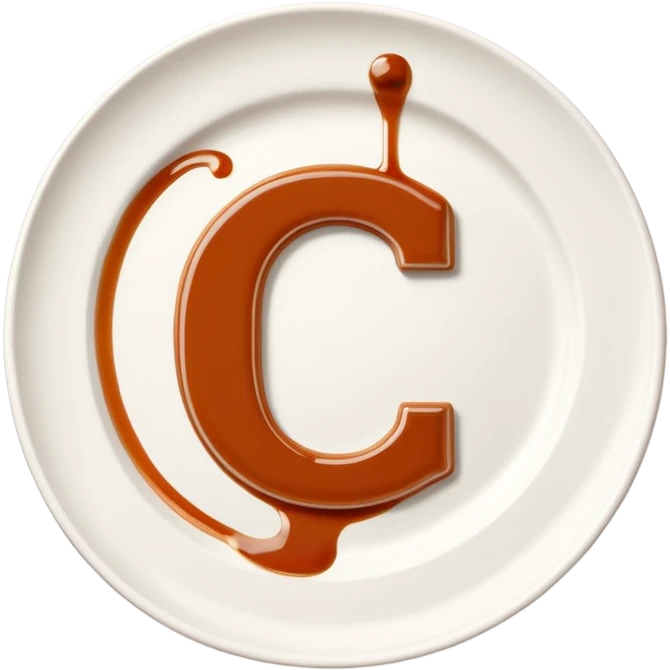 A modern icon of a white ceramic plate with a refined sauce drizzle shaped like the letter C, subtly expressing the CatchTable brand identity. Use a sleek, minimal style.
The sauce drizzle should thin and include a color #FF3D00.
Soft shadows, simple lines, high-end visual mood. emoji
