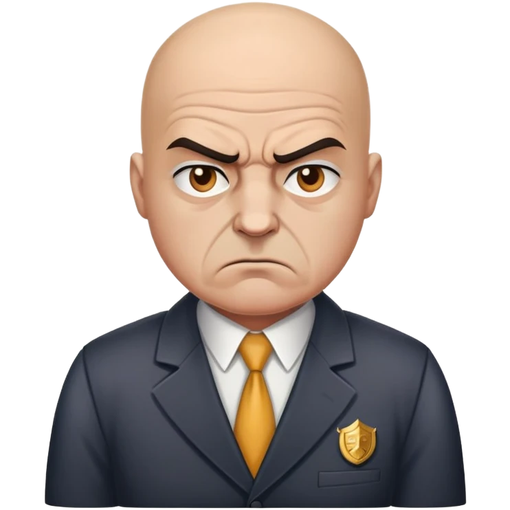 Лысый злой прокурор emoji