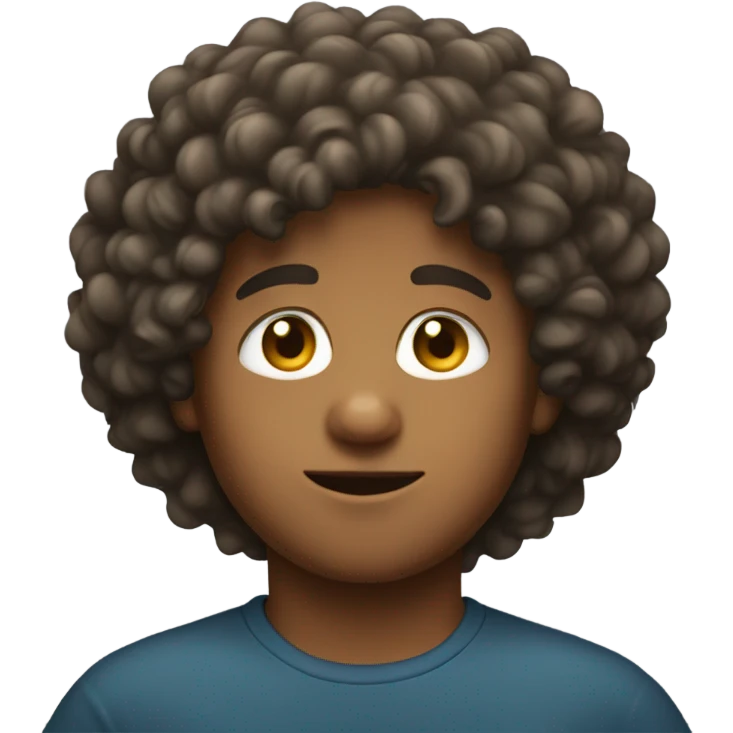 Boy with fluffy hair emoji