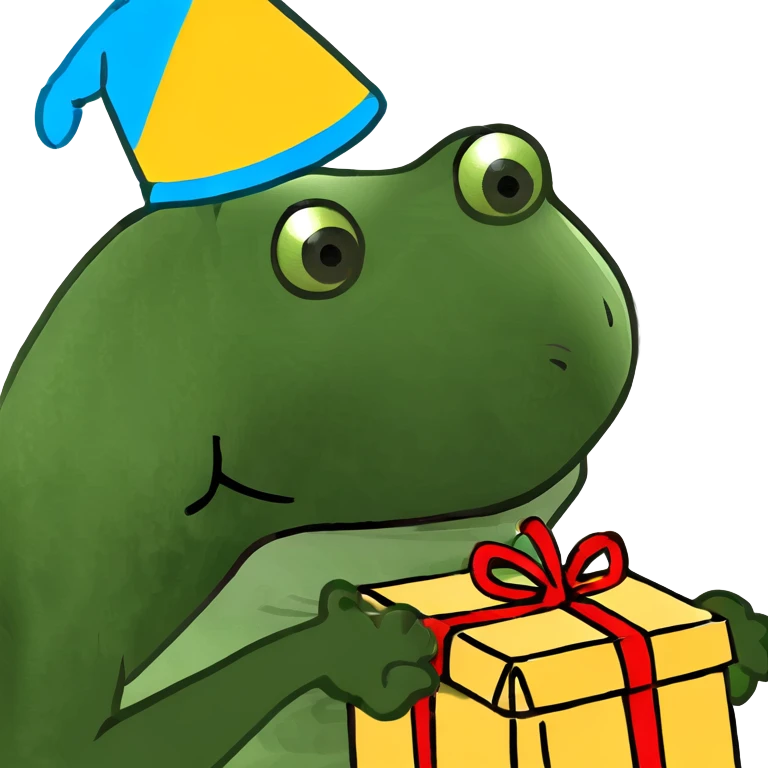 Birthday cake with presents emoji