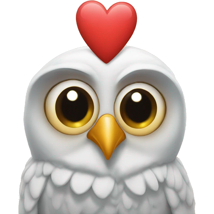 Eule mit ein Herz  emoji