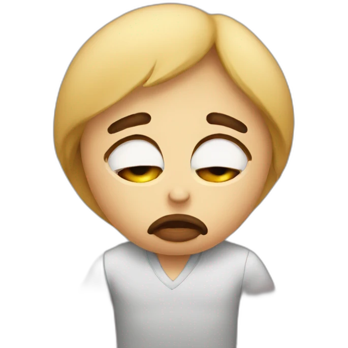 Sad kiss emoji