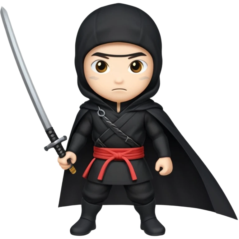 Emoji de ninja capa blanca y la espada  emoji