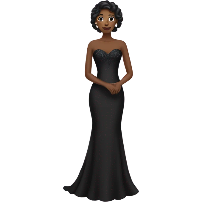black wedding dress emoji