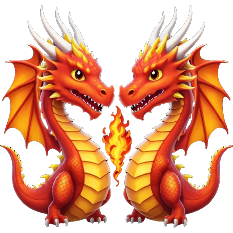Twin dragon duel emoji