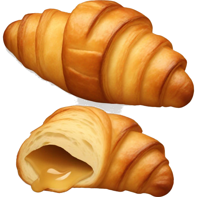 Croissant with almond emoji