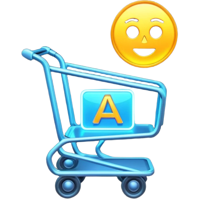 cart with a glowing AI sign emoji