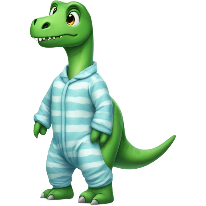 Dinosaur in pajamas emoji