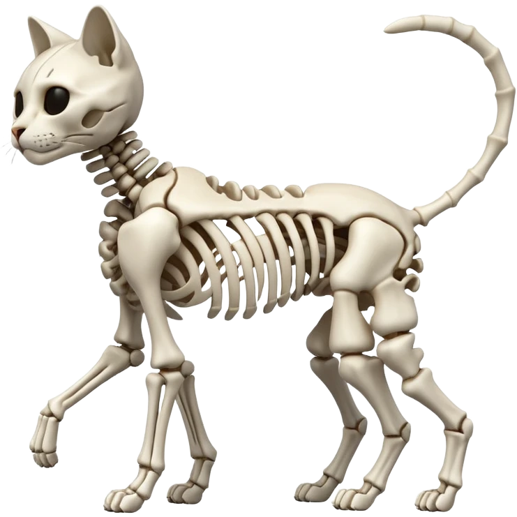 Cat skeleton emoji