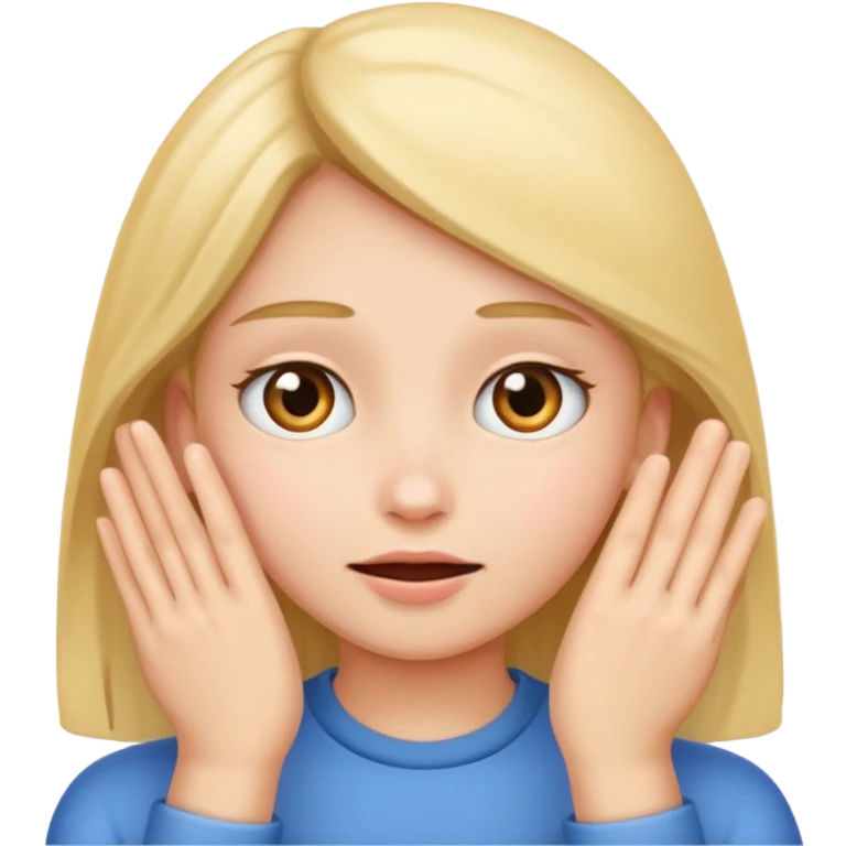Peeking through hands emoji
