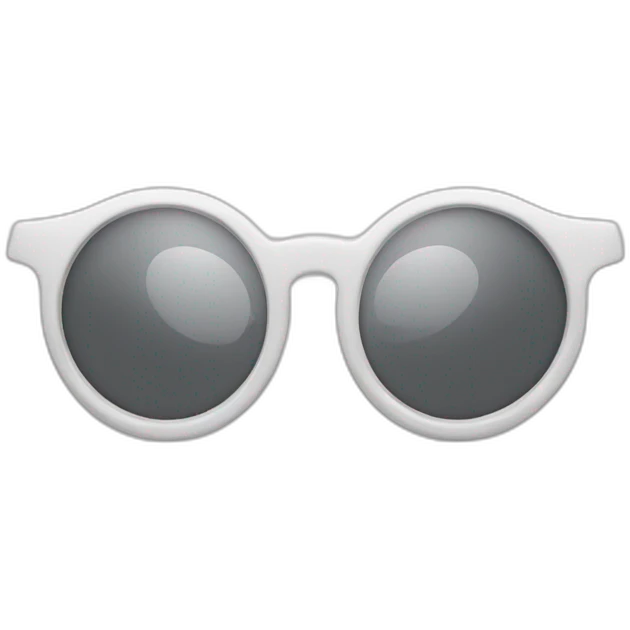 Chat avec des lunettes de soleil blanc emoji