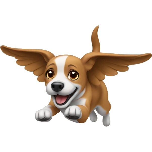 Dog flying  emoji