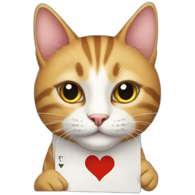 Cat playing card emoji