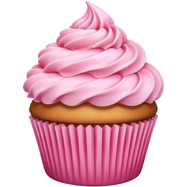 Cupcake with pink icing emoji