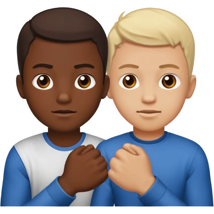 two brothers and two different sides of the world fighting, but still being in brotherly love. No one is an exchange student emoji